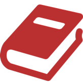 Red icon of book.