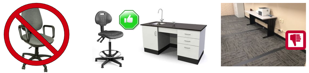 Furniture in labs examples