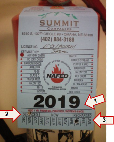 Fire extinguisher tag