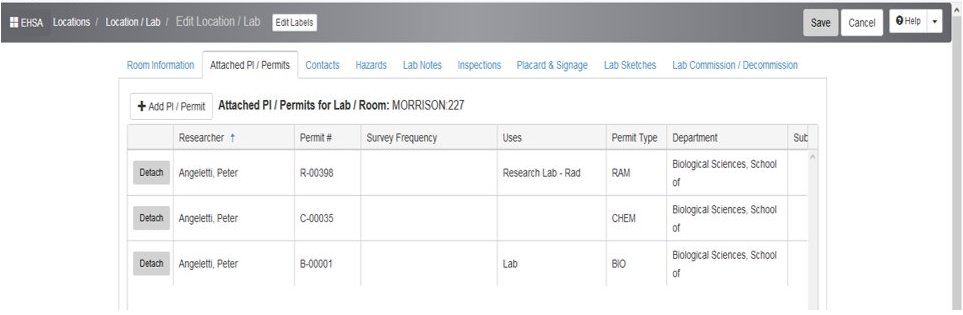 Bio and Rad permit example