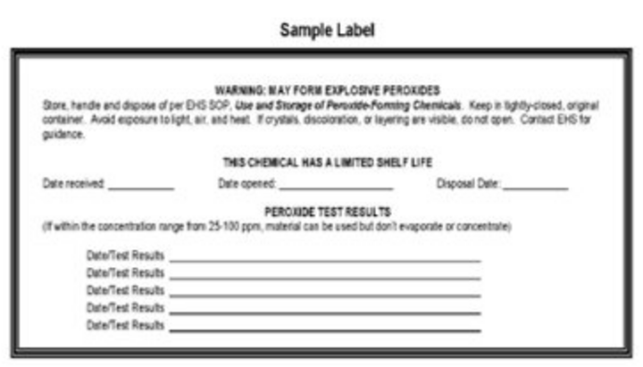 sample of chemical safety label