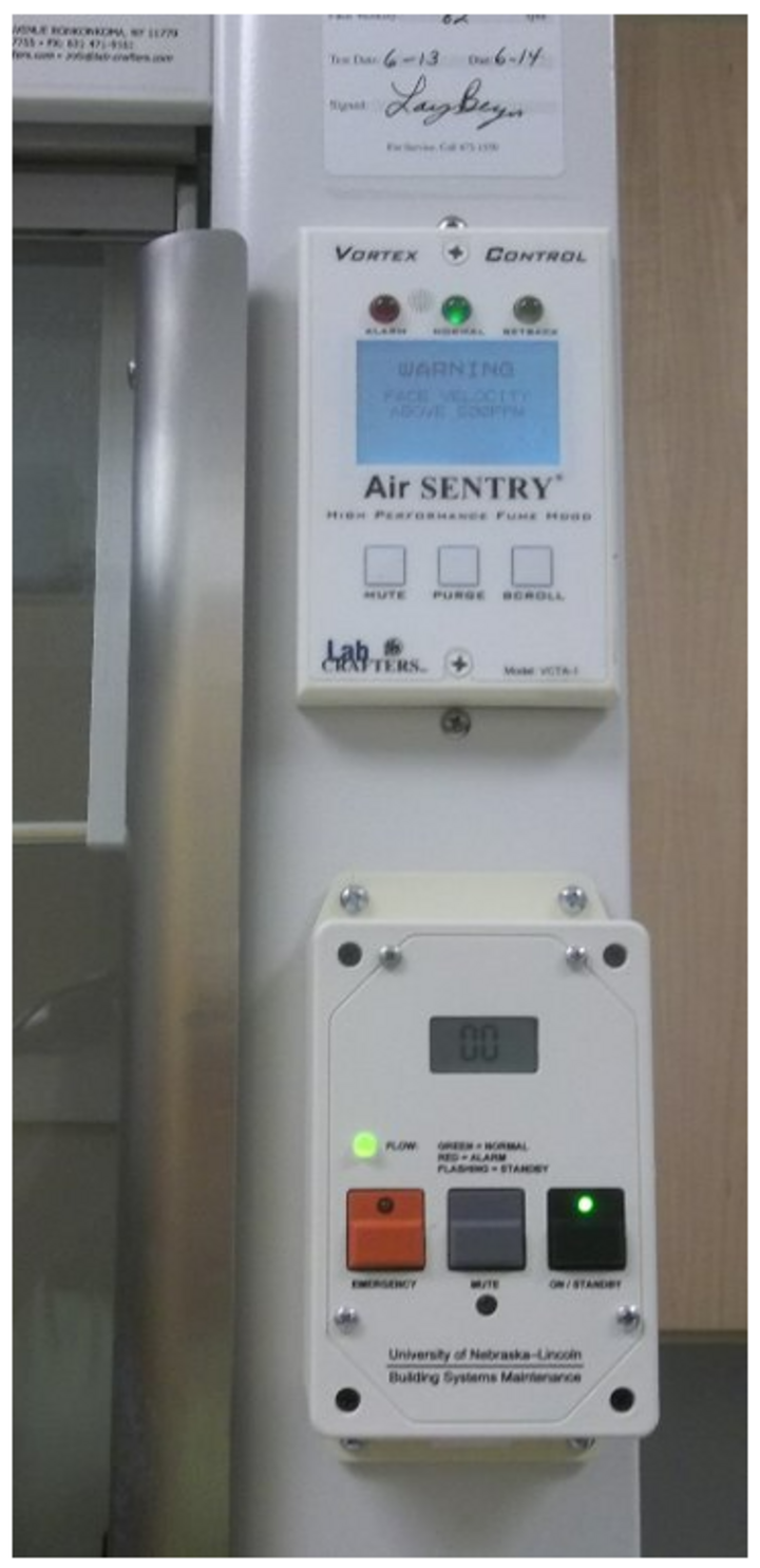 Ventilated Cabinet: VEN02 Fume Hood Controls C