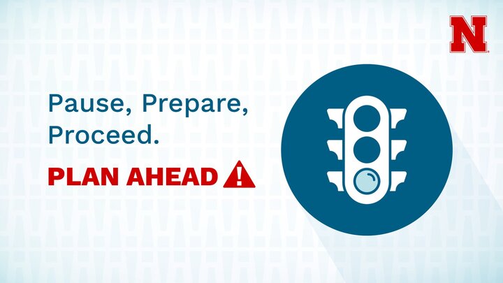 PLAN AHEAD GRAPHIC PAUSE PREPARE PROCEED